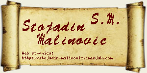 Stojadin Malinović vizit kartica
